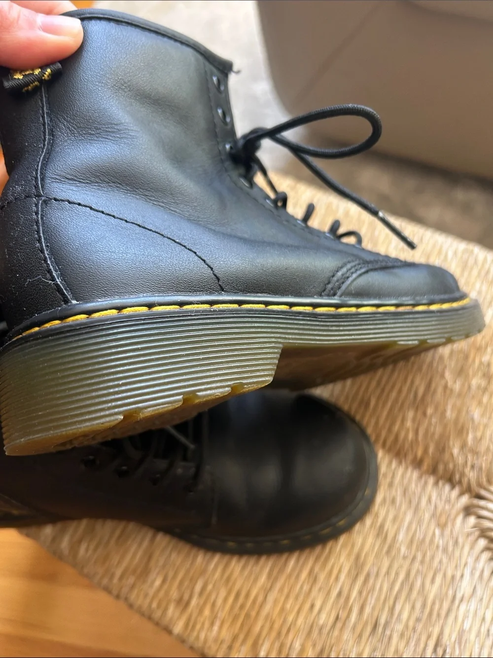 Dr. Martens Kids Black Lace-Up Ankle Boots